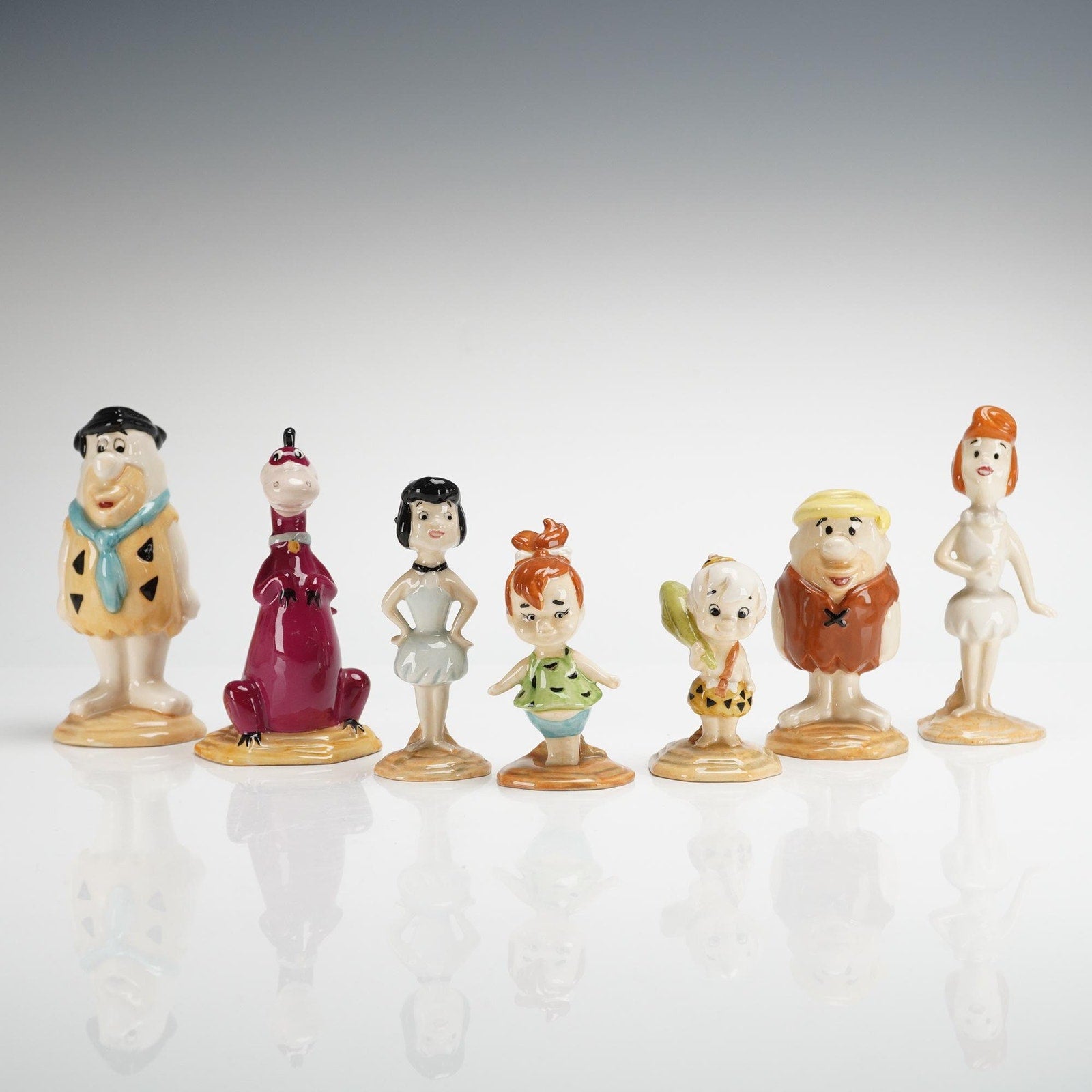 Complete 7pc Royal Doulton Beswick "The Flintstones" Limited Edition Set - #0590/2000
