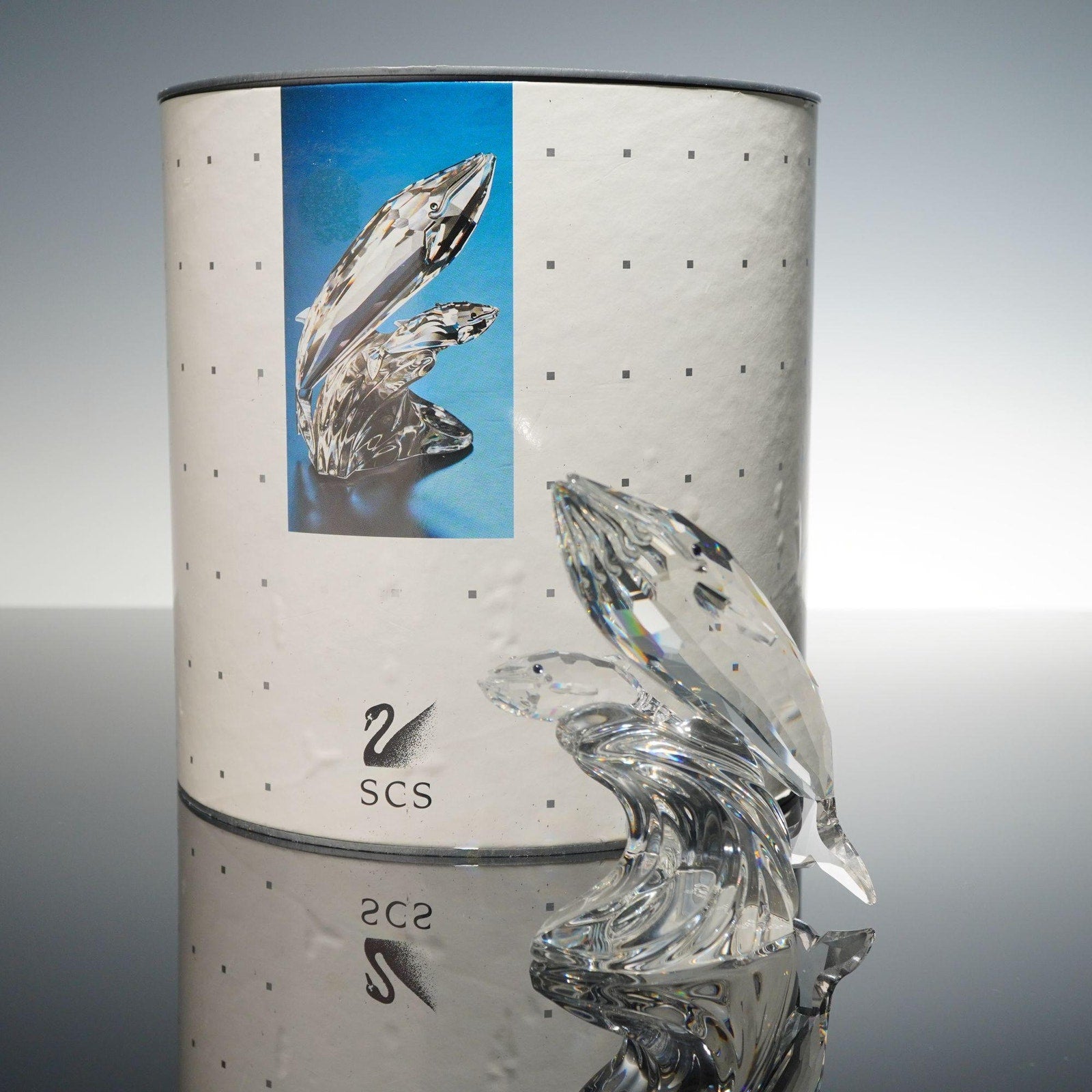 Swarovski 1992 SCS Care For Me Whales Annual Edition 158900 Mother Calf with Box