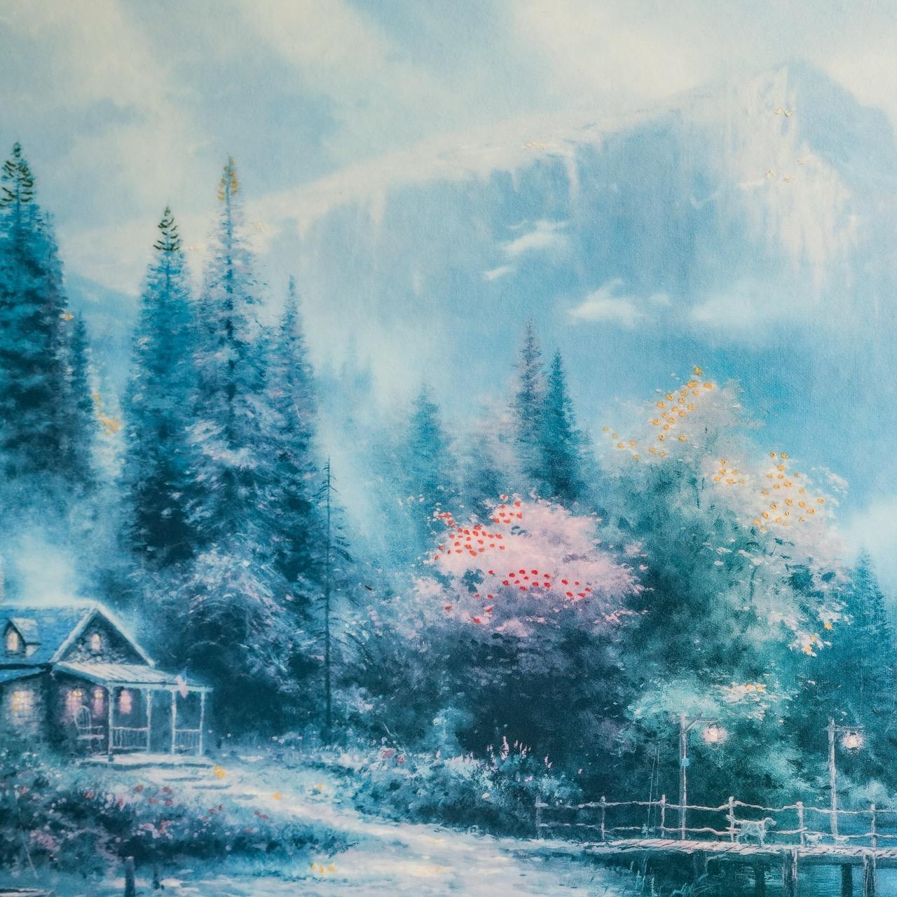 Thomas Kinkade End of a Perfect Day III Canvas 24x36 Framed