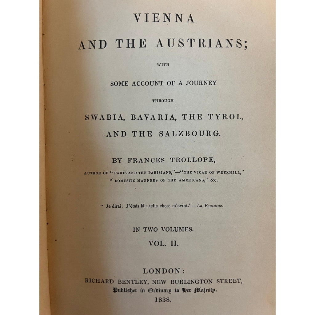 1838 Vienna Austrians Vol II Frances