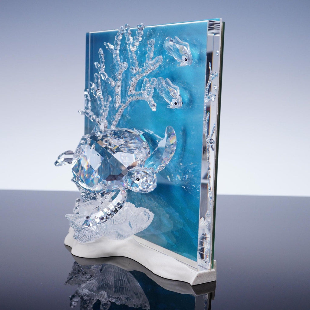 Swarovski SCS 2005 Eternity Wonders of the Sea Turtle Sculpture Plaque Boxed