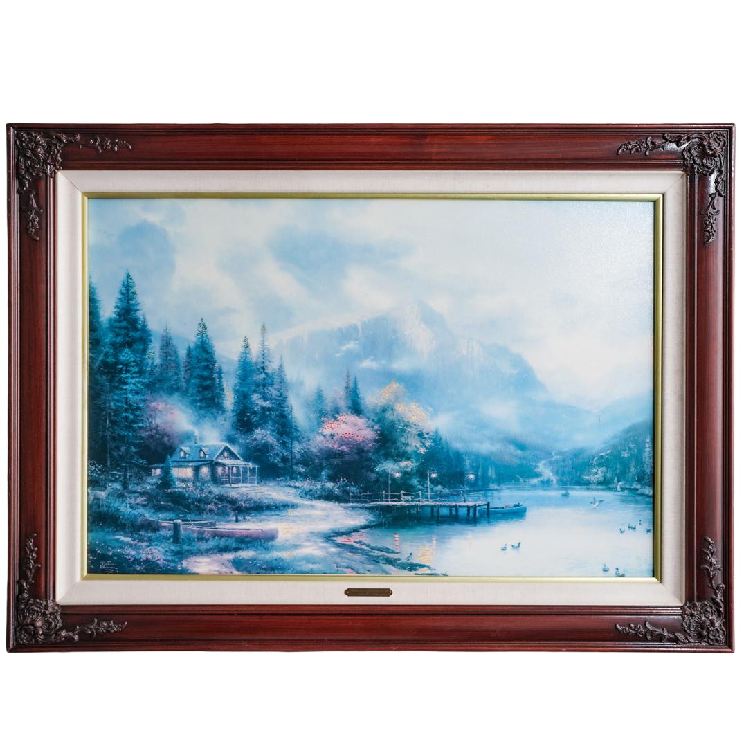 Thomas Kinkade End of a Perfect Day III Canvas 24x36 Framed