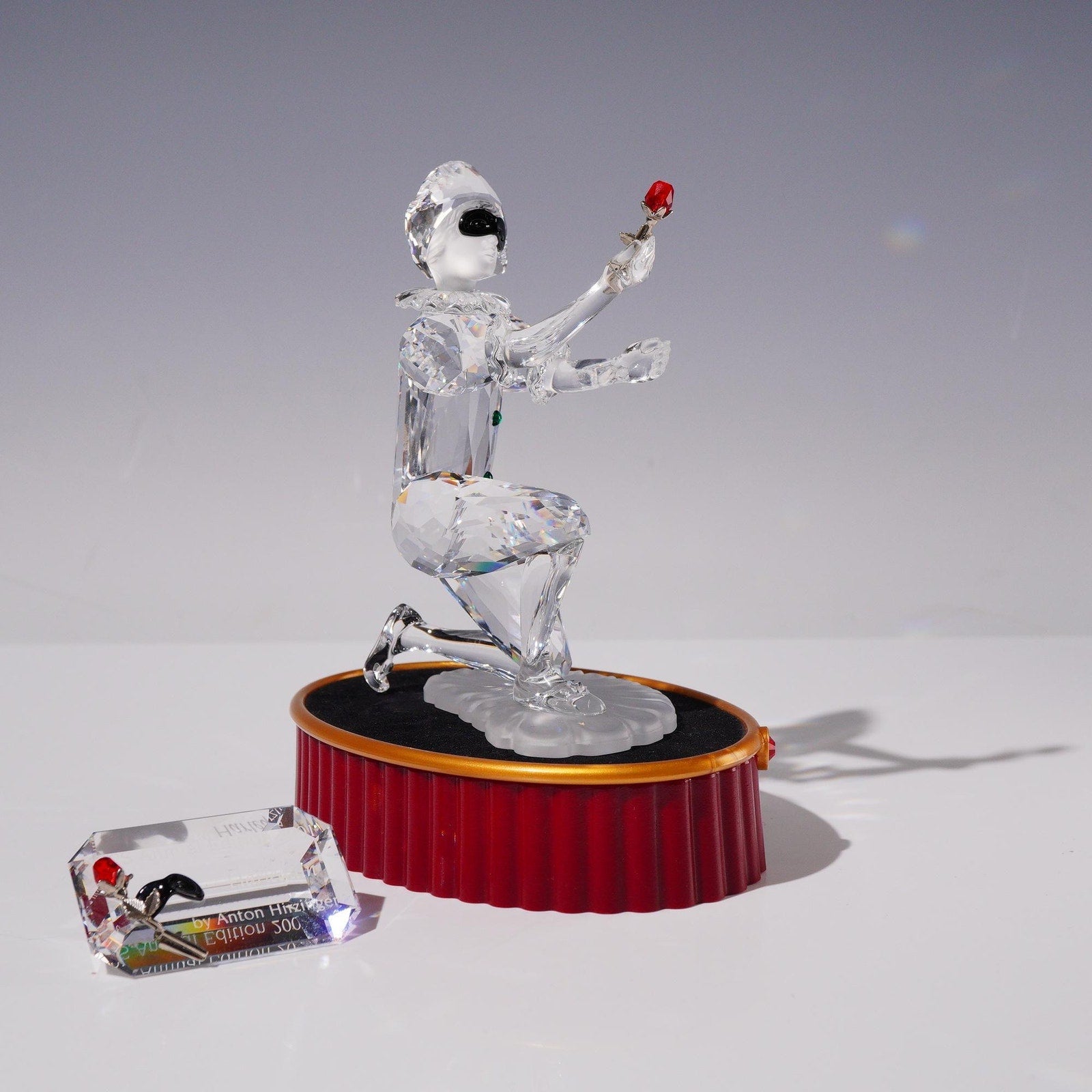 Swarovski SCS 2001 Harlequin Masquerade Trilogy Figurine Base Plaque No Box