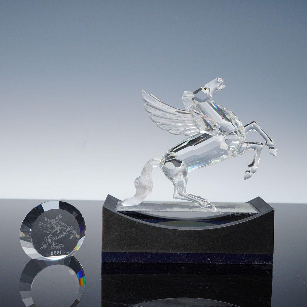 Swarovski SCS 1998 Pegasus Fabulous Creatures 5pc Set Figurine Base Plaque Box