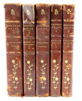 19thC Jonathan Swift 5 Vol Leather Set Gulliver's Travels Dryden Ed Fine Binding