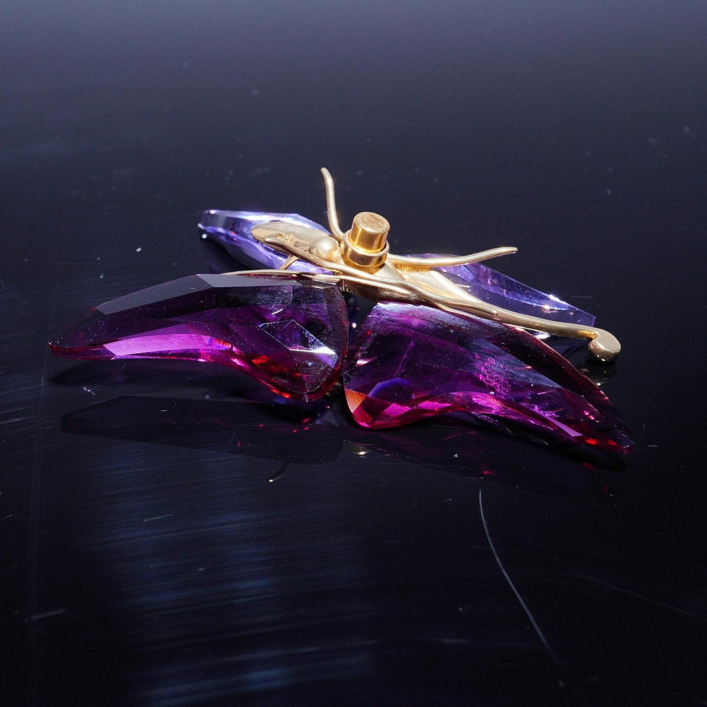Swarovski Paradise Astara Fuchsia Butterfly Large 250465 Sterling Silver 925 MIB