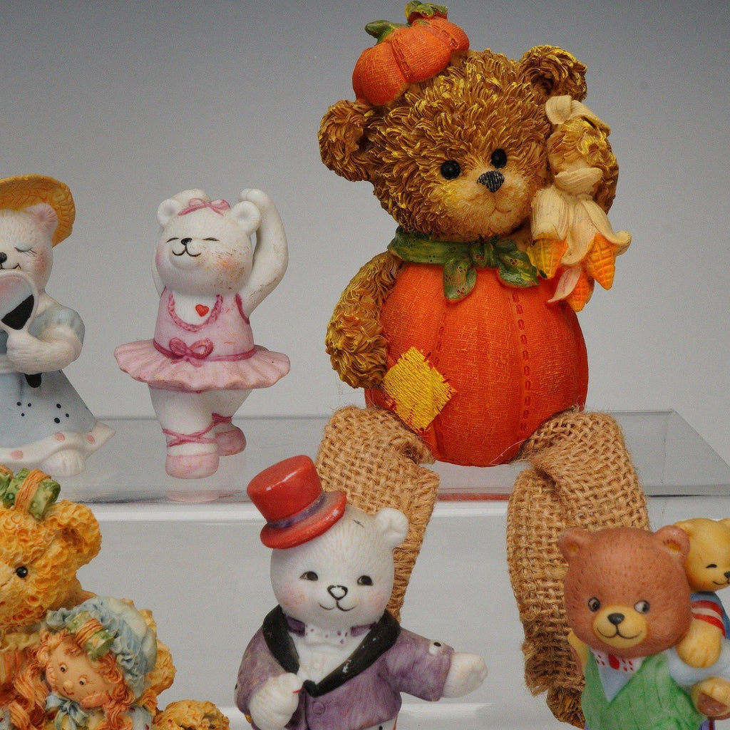 Rare Beverly Port Time Machine Teddies Jester Set Bear Music Box 1987 Signed 18 piece