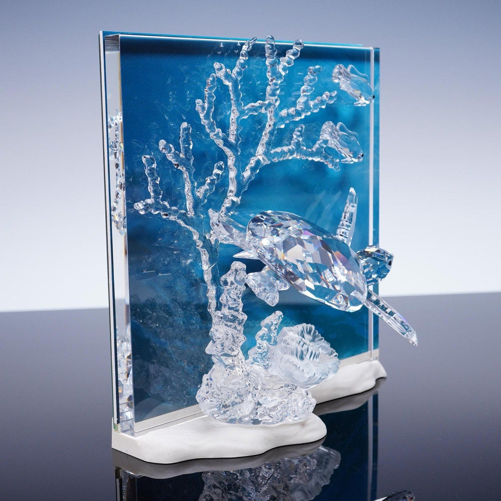 Swarovski SCS 2005 Eternity Wonders of the Sea Turtle Sculpture Plaque Boxed
