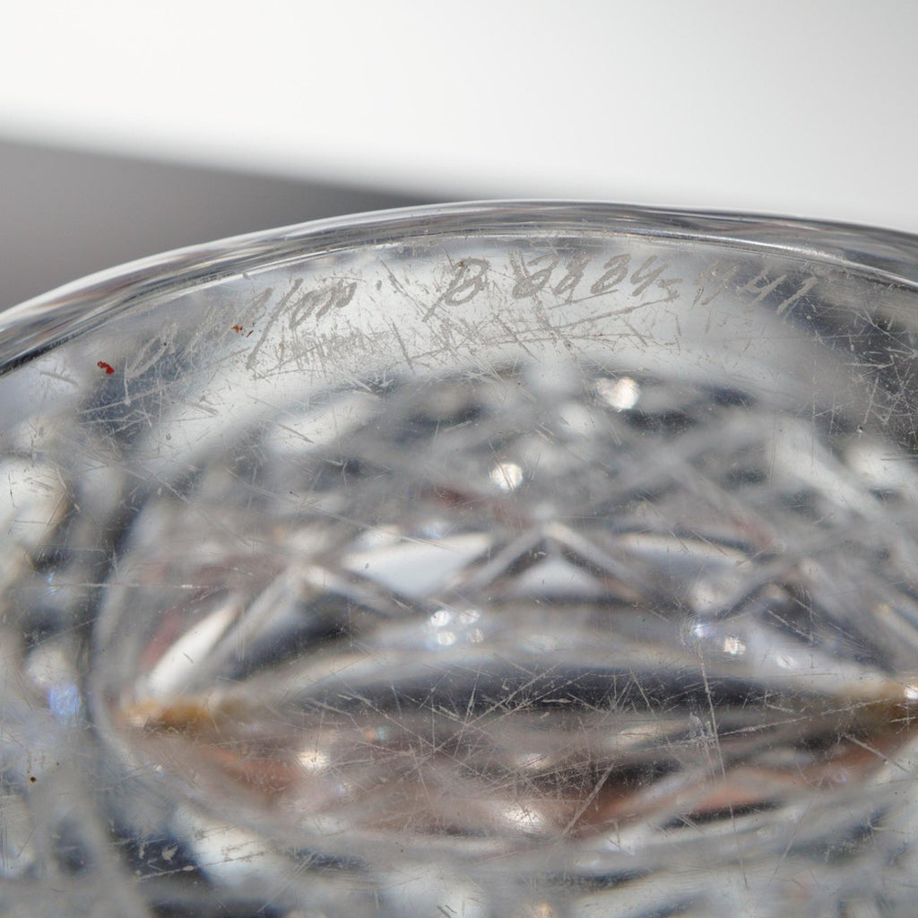 Orrefors Sofiero Crystal Cylinder Vase 9.5" Gunnar Cyren Sweden Unsigned Large