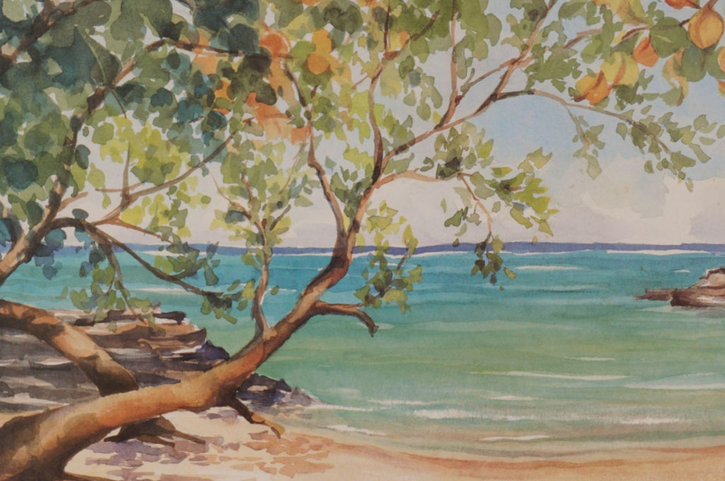 Lois Brezinski Signed Lithograph Smith Cove Ltd Ed 901/1500 Coastal Framed 27"