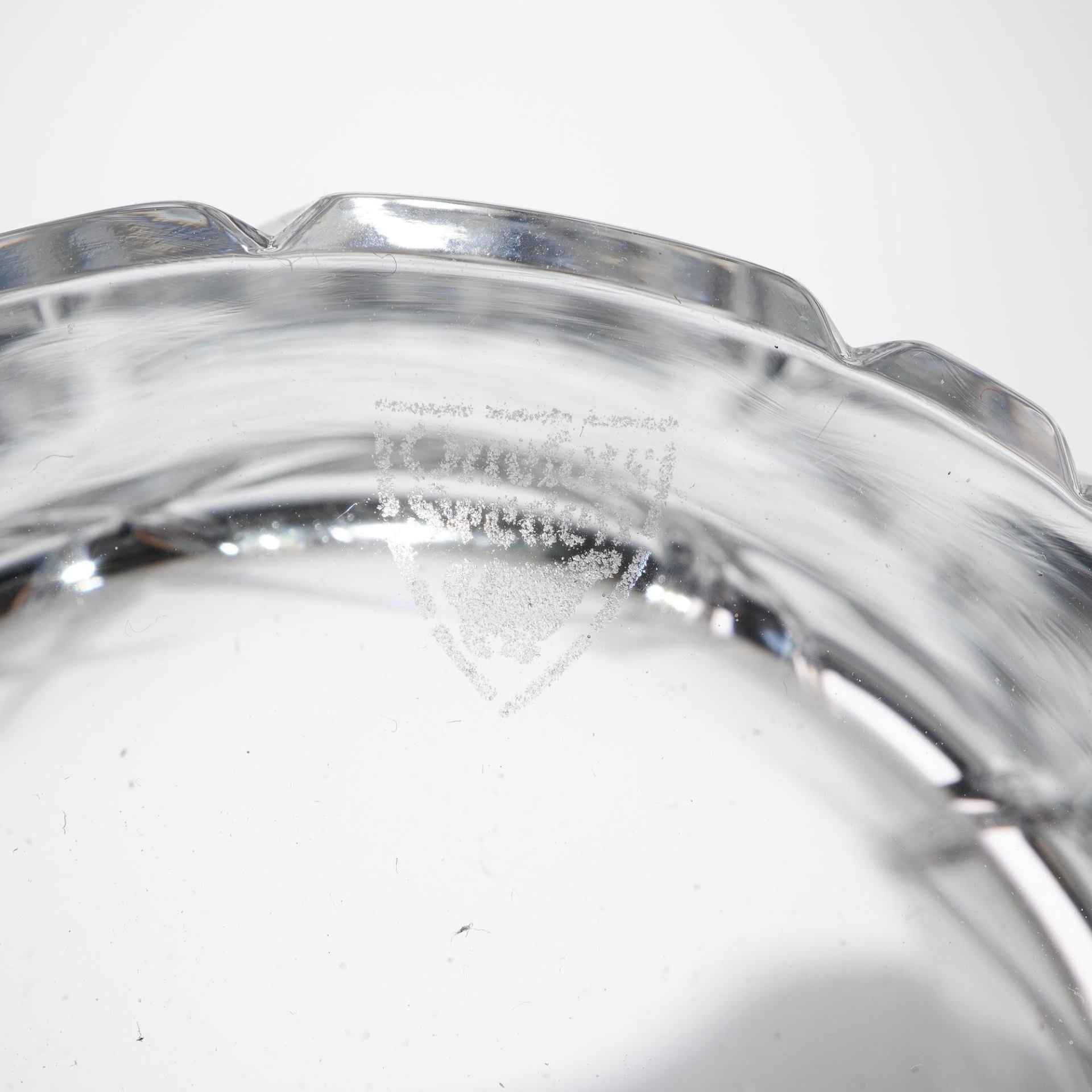 Pair Orrefors City Crystal Double Old Fashioned Glasses Tumblers Signed Sweden