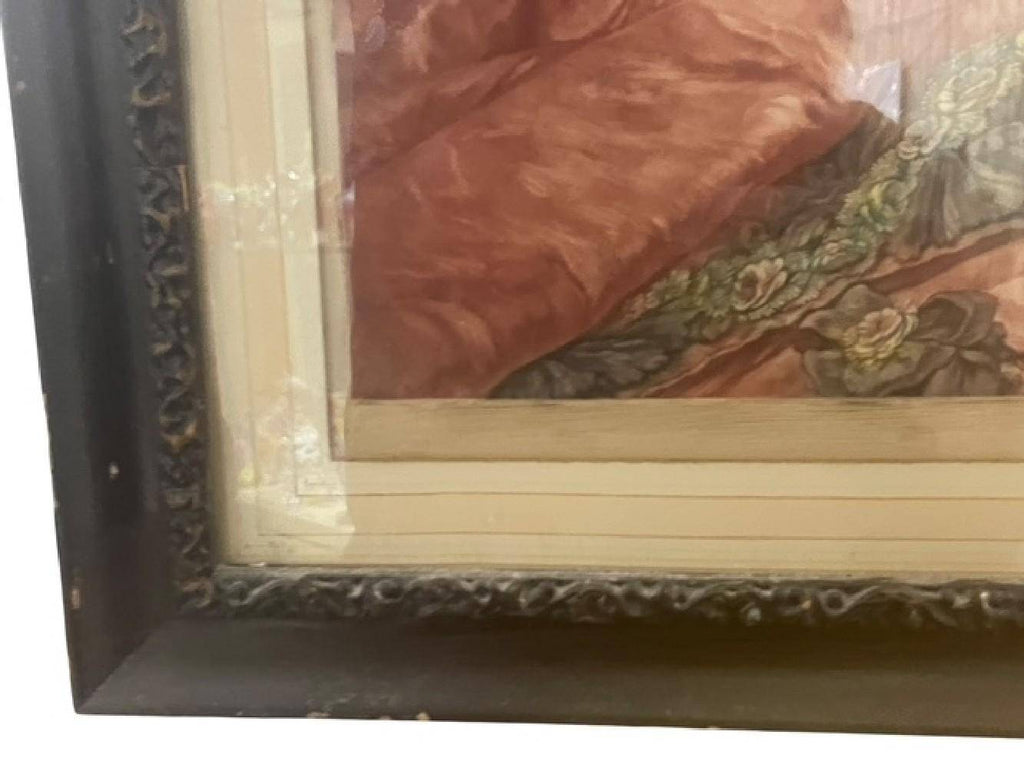Charles Bird Signed Color Etching Madame de Pompadour after Boucher Early 1900s