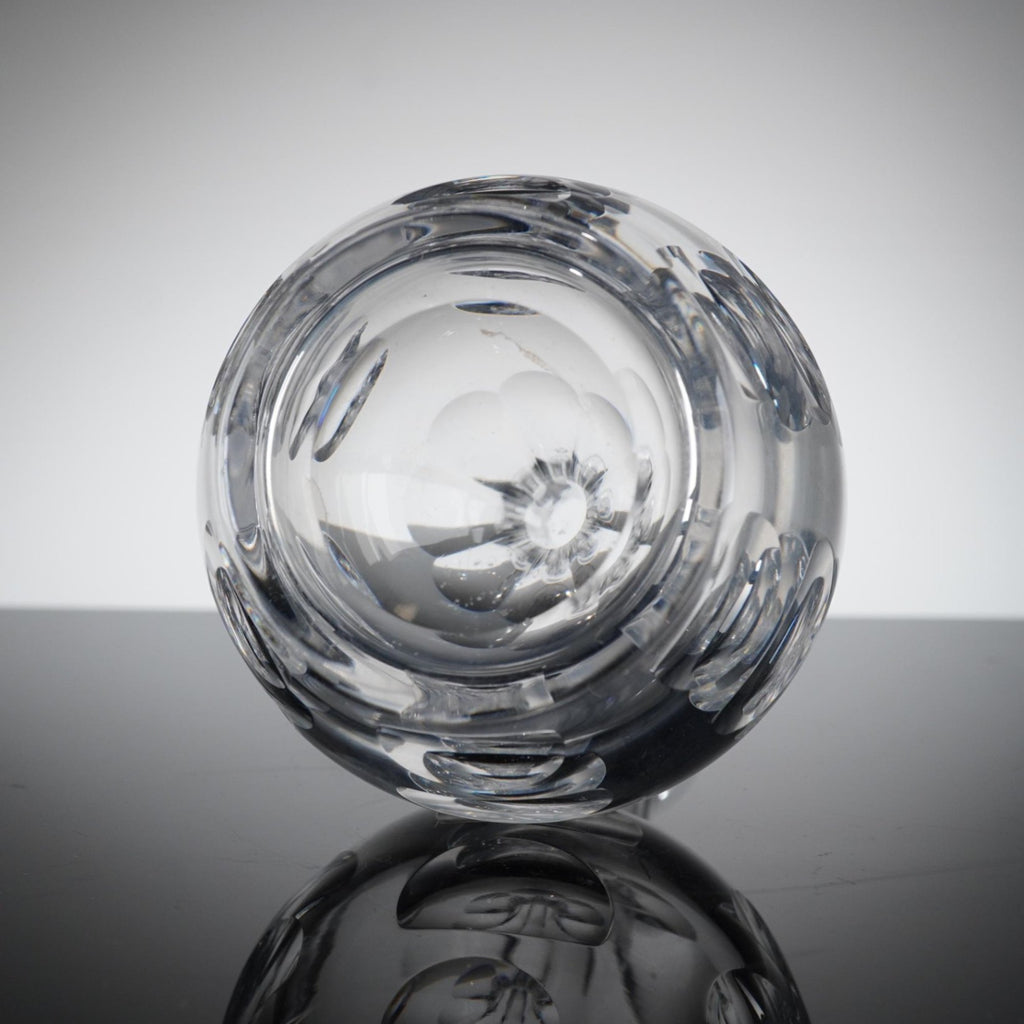 Orrefors Bernadotte Crystal Decanter Sigvard Swedish Cut Glass 10" Signed