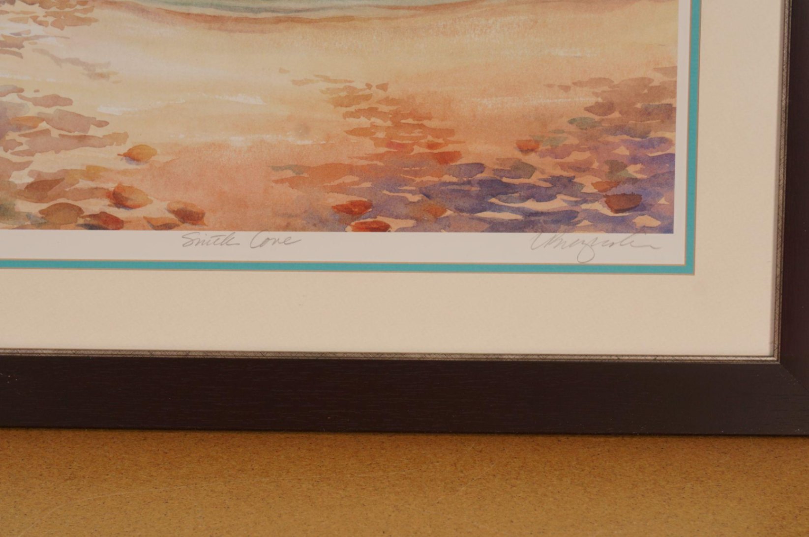 Lois Brezinski Signed Lithograph Smith Cove Ltd Ed 901/1500 Coastal Framed 27"