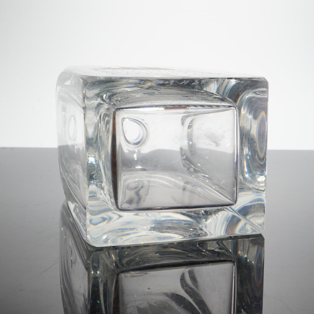 Orrefors Sweden Crystal Decanter Etched Sailing Ship Music Allegretto Signed 8.5"