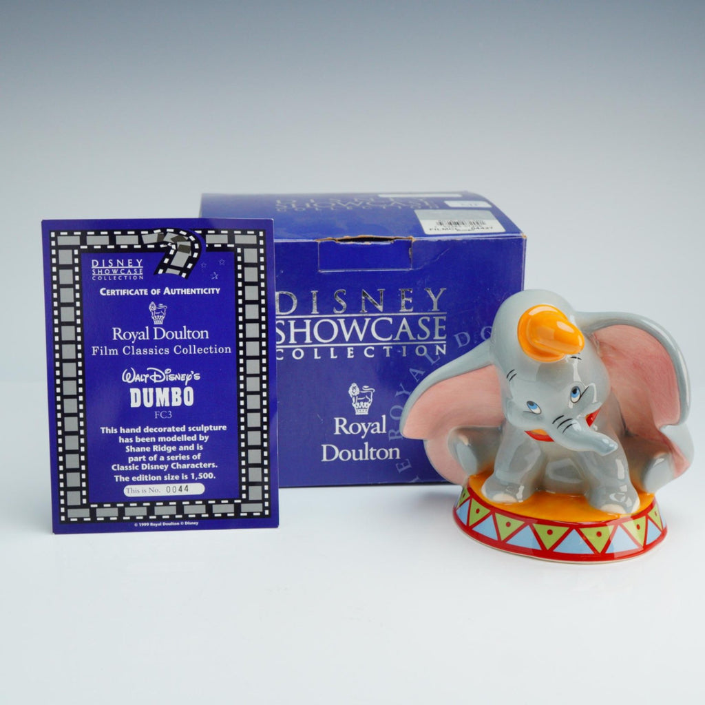 Royal Doulton Dumbo Figurine FC3 Limited Ed 61/1500 Disney Showcase Box COA