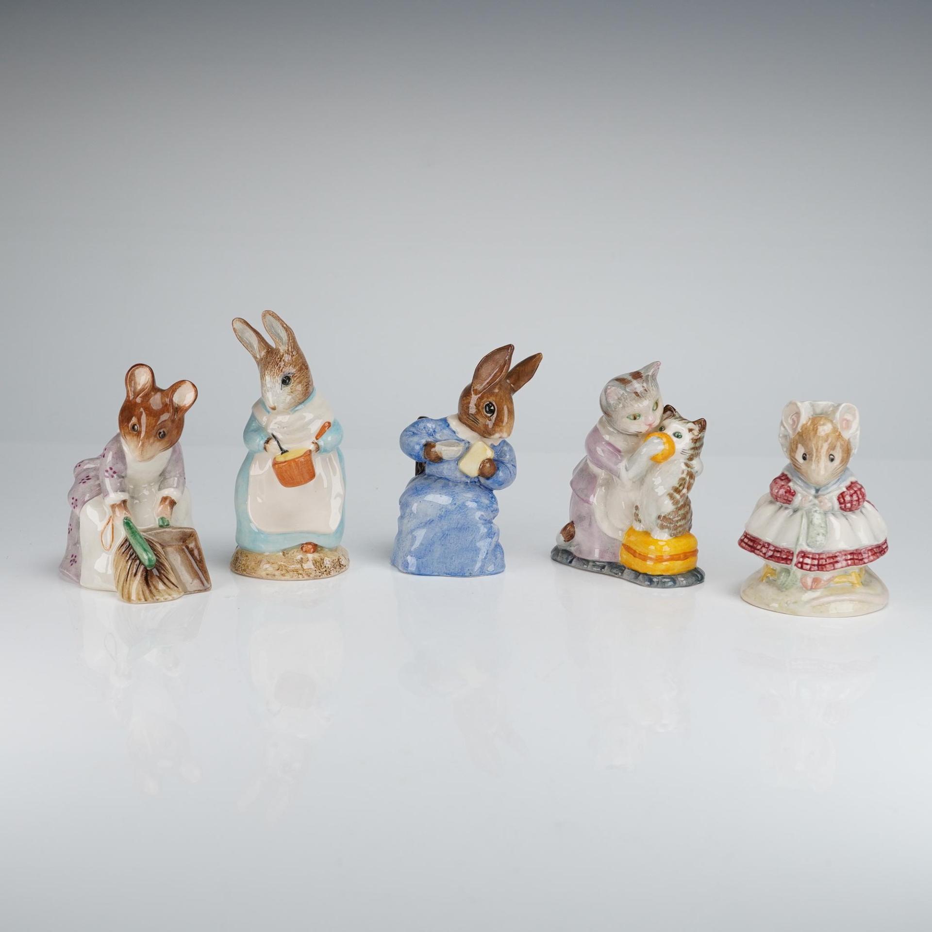 5pc Beatrix Potter Figurine Lot Beswick & Royal Albert Signed Michael Doulton