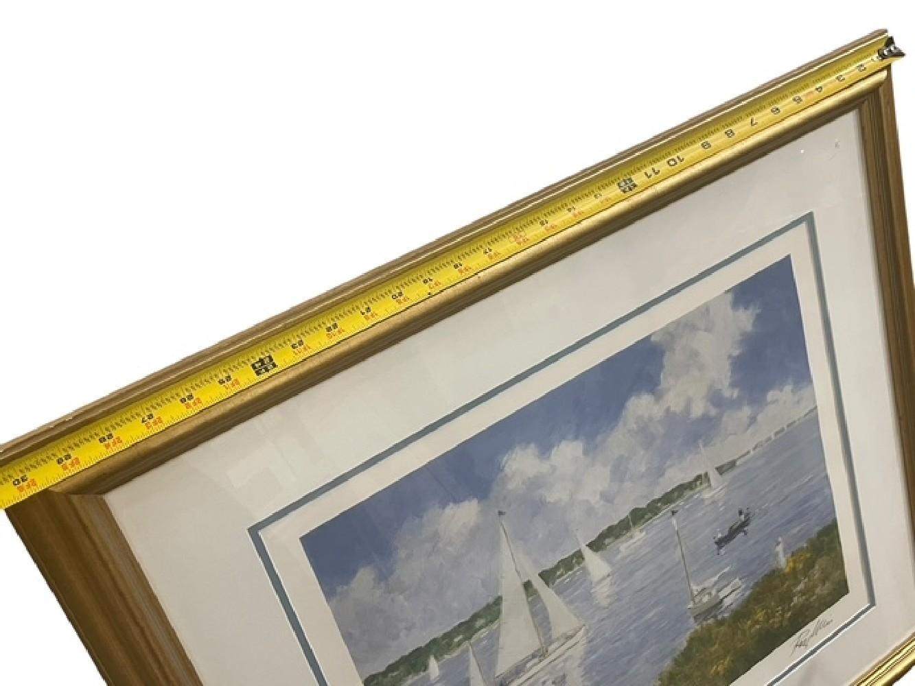 Peggy Ellis Signed Limited Edition Print Sailing at Sunset 159/500 Coastal Art
