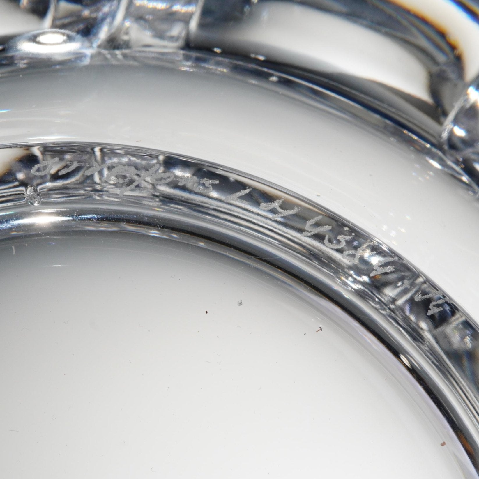 Orrefors Corona Crystal Bowl Lars Hellsten 9" Heavy Lobe Star Cut Swedish Glass