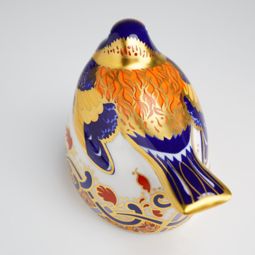 Royal Crown Derby Goldfinch Nesting Paperweight Imari Palette 22k Gold 1996