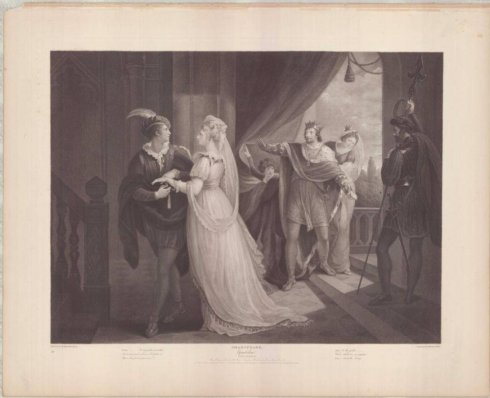 Boydell Shakespeare Gallery Engraving Thomas Burke William Hamilton Cymbeline 1794