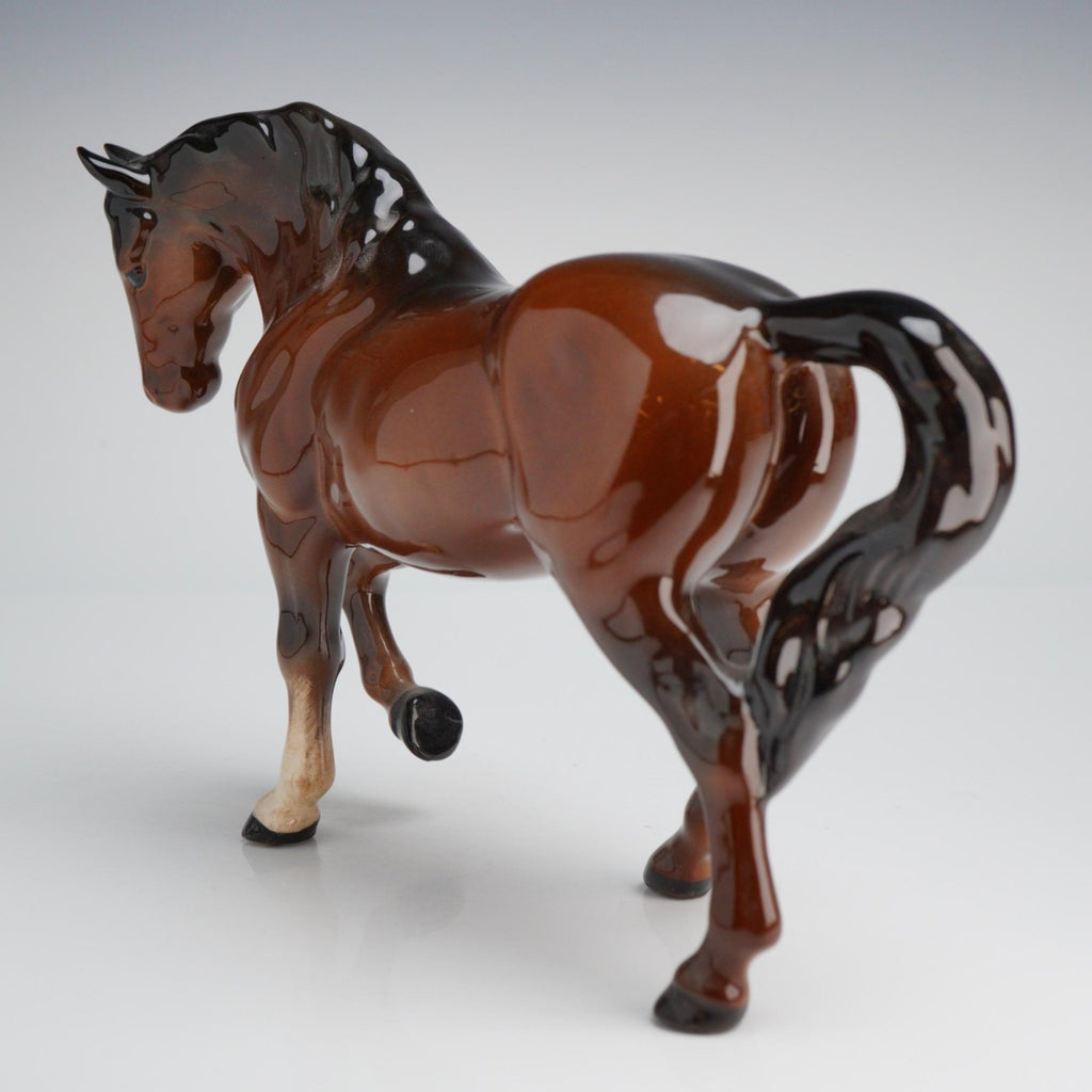 Vintage Beswick Stocky Jogging Mare Figurine - Model 855 Bay Gloss