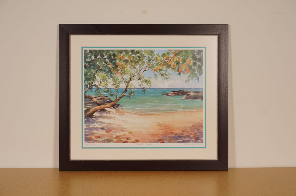 Lois Brezinski Signed Lithograph Smith Cove Ltd Ed 901/1500 Coastal Framed 27"