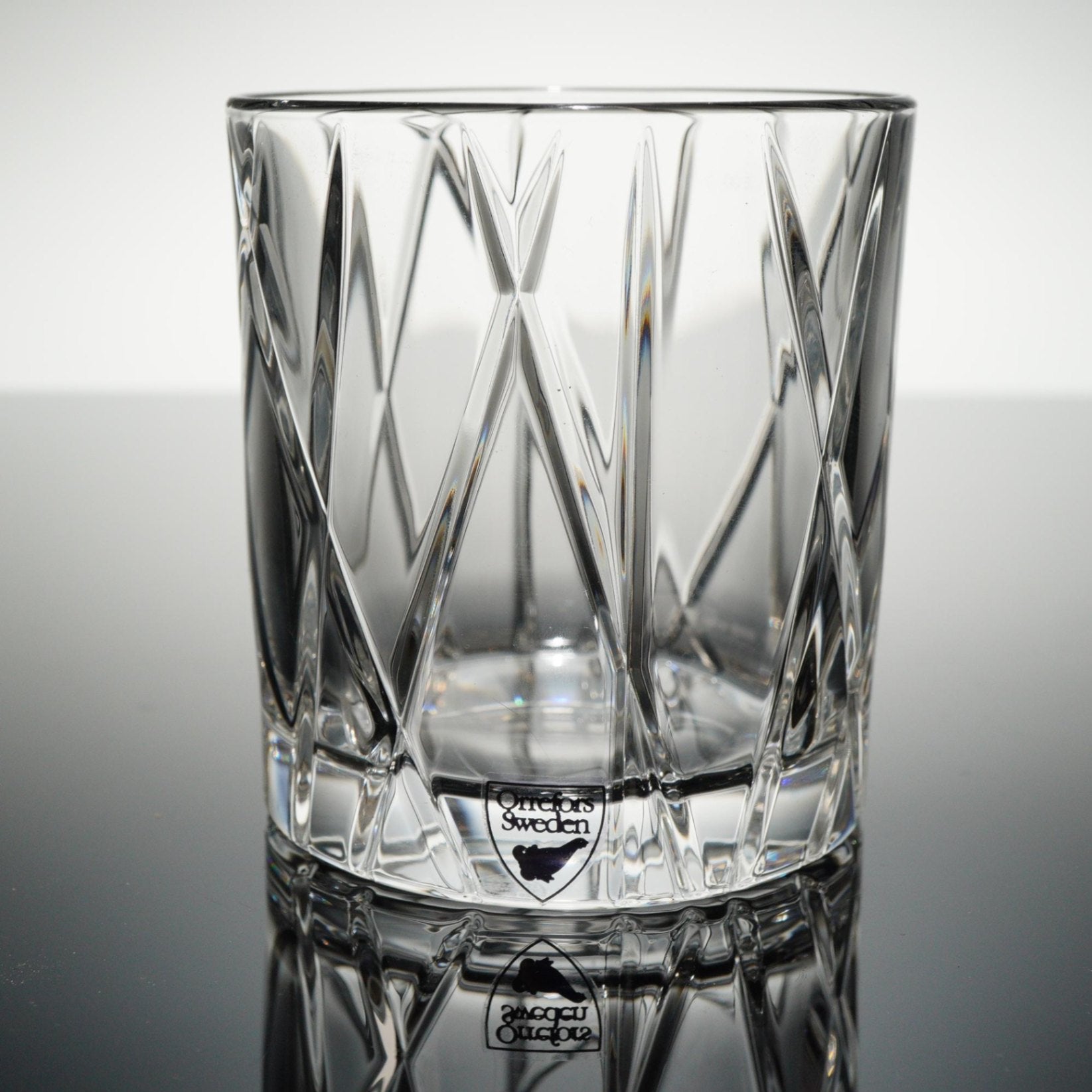 Set of 4 Orrefors City Double Old Fashioned Crystal Glasses Martti Rytkonen