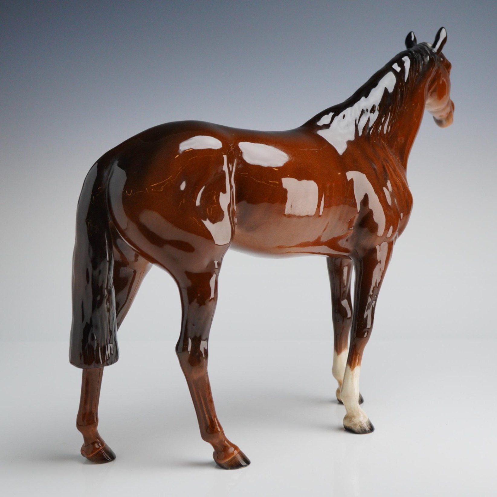 Beswick England Bois Roussel Horse Figurine Large 11.25" High Gloss Bay Model 701