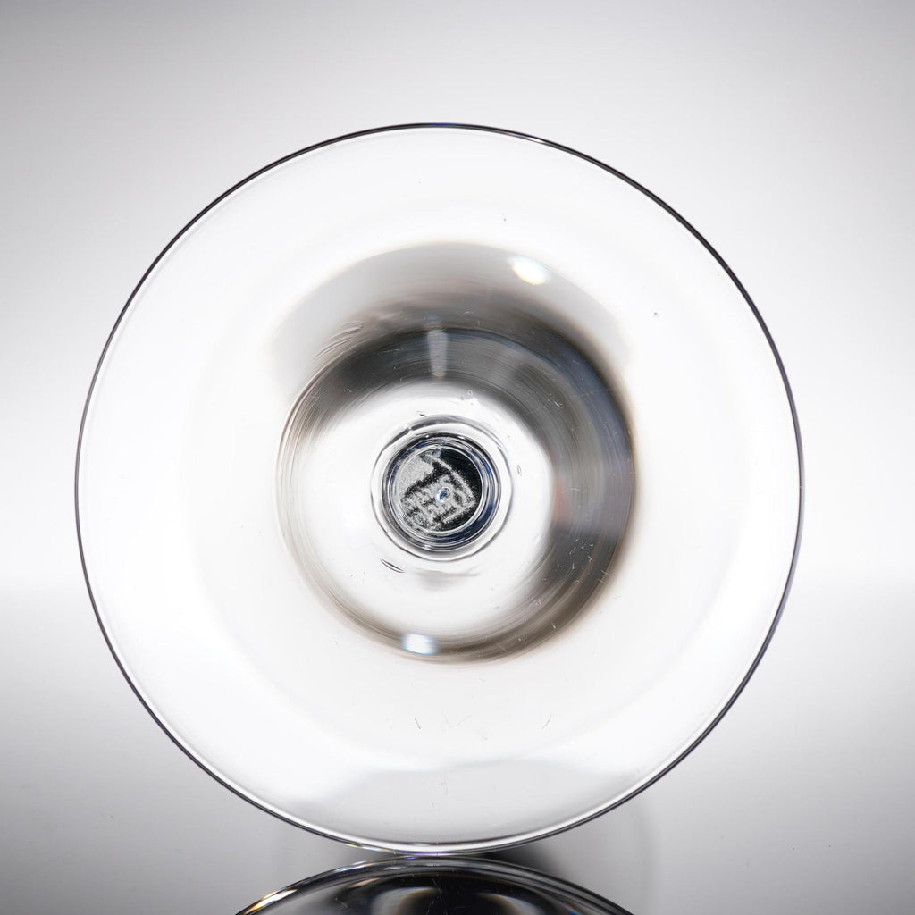 Pair Orrefors Intermezzo Black Champagne Flutes Crystal Erika Lagerbielke Signed