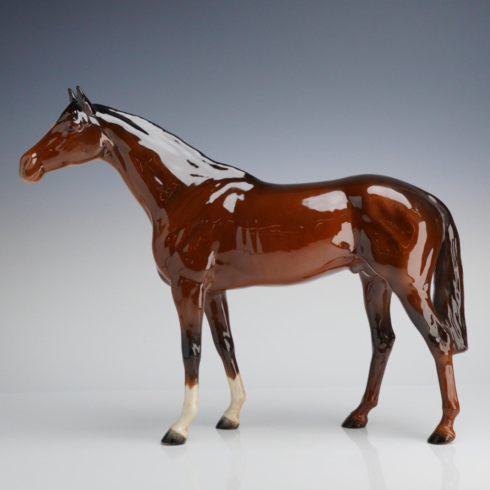 Beswick England Bois Roussel Horse Figurine Large 11.25" High Gloss Bay Model 701