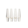 Set of 4 Steuben Crystal Teardrop Bud Vases #7989 Signed David Hills Engraved