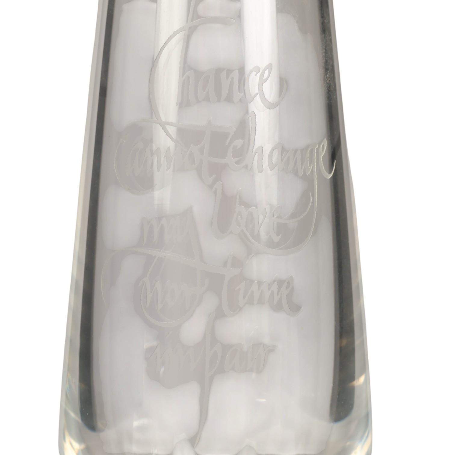Set of 4 Steuben Crystal Teardrop Bud Vases #7989 Signed David Hills Engraved