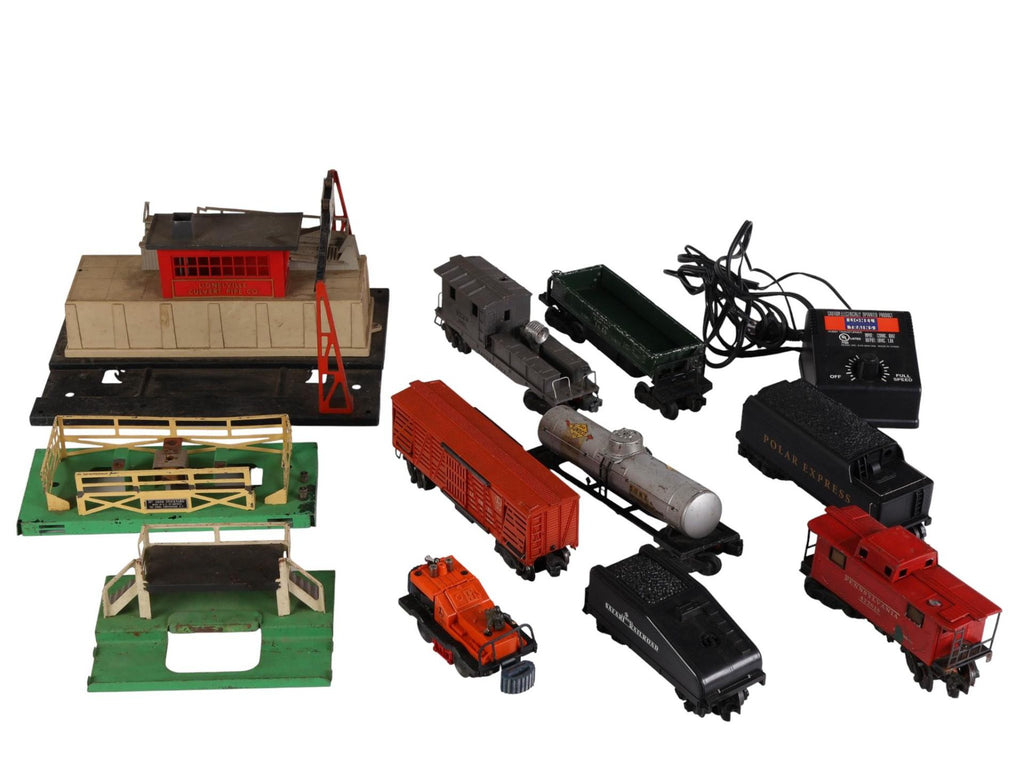 Lionel Train Lot Caboose Tank Cars Transformer Accessories 12pc