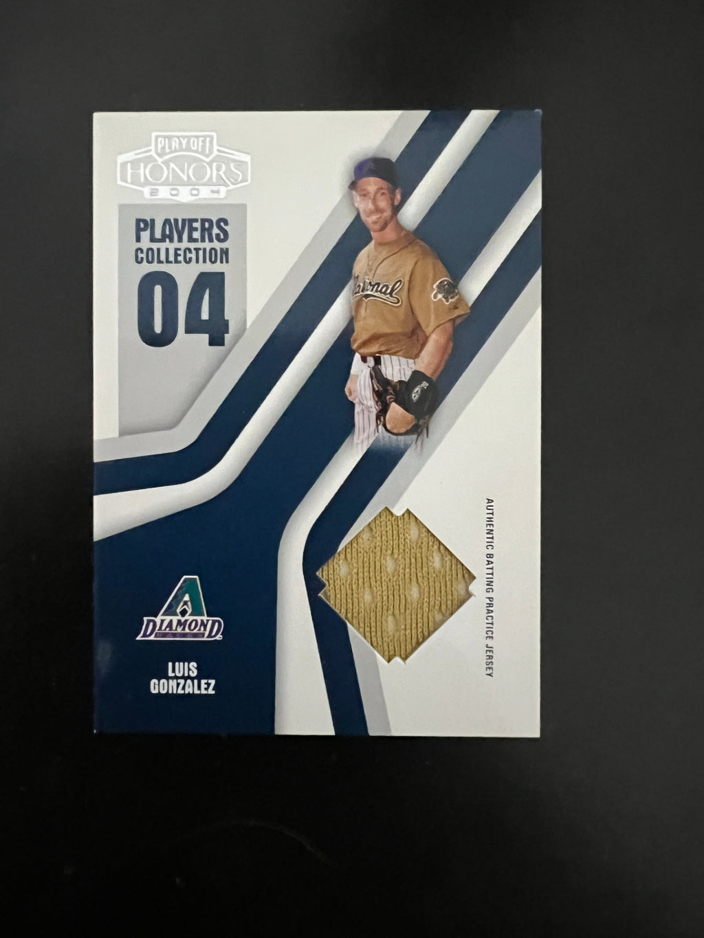 2004 Playoff Prestige Luis Gonzalez Players Collection Jersey Relic #PC-52 Dbacks