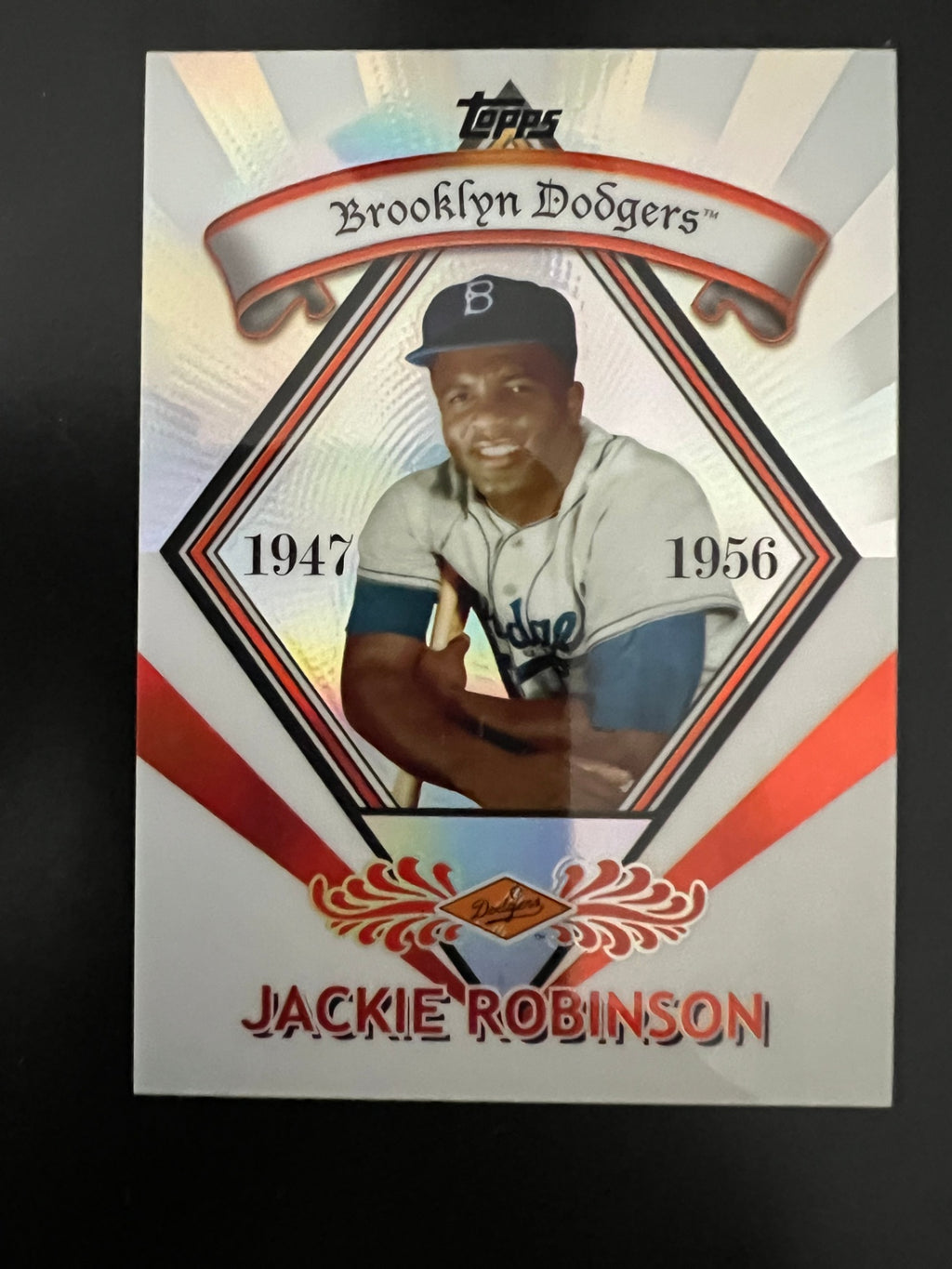 2007 Topps Chrome Legends Jackie Robinson #PR-13 Wal-Mart Platinum Refractor HOF