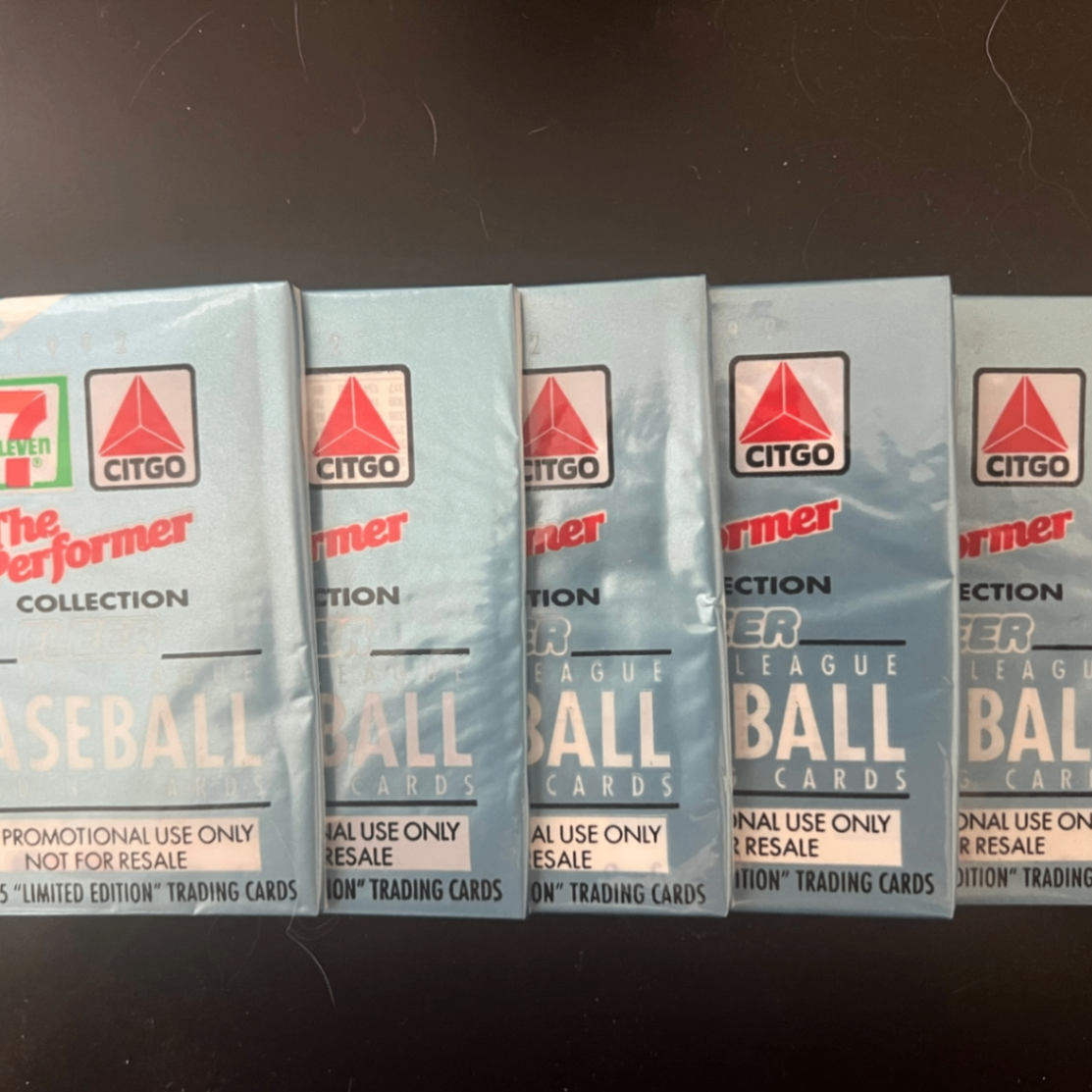 1992 Fleer Citgo 7-Eleven The Performer Collection 5 Unopened Pack Lot 1st Edition