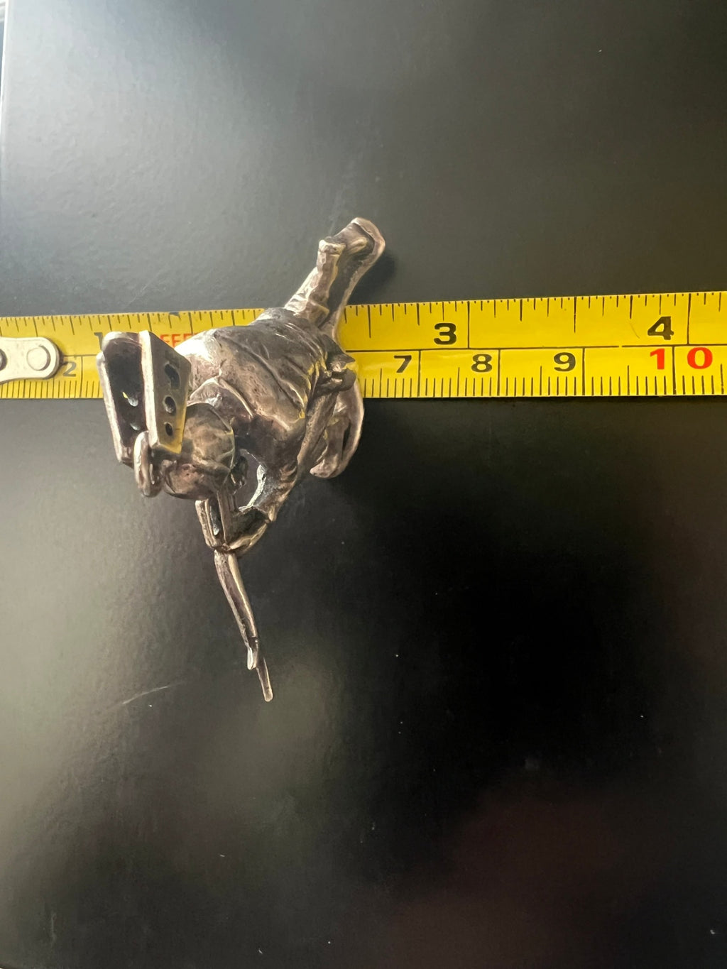 Large 34g Sterling Silver Army Soldier Pendant Charging Bayonet .925 WWII Style