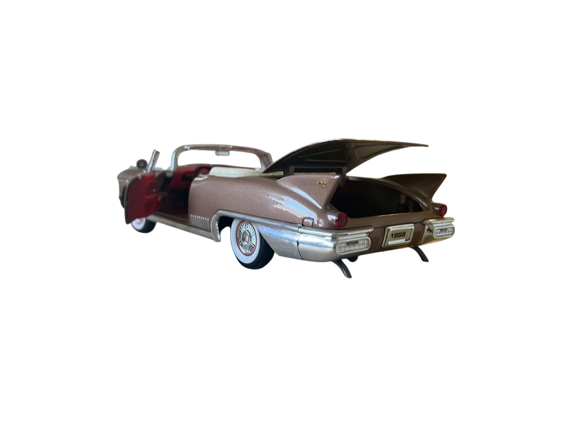 1/18 scale diecast model of a 1958 Cadillac Eldorado Biarritz convertible