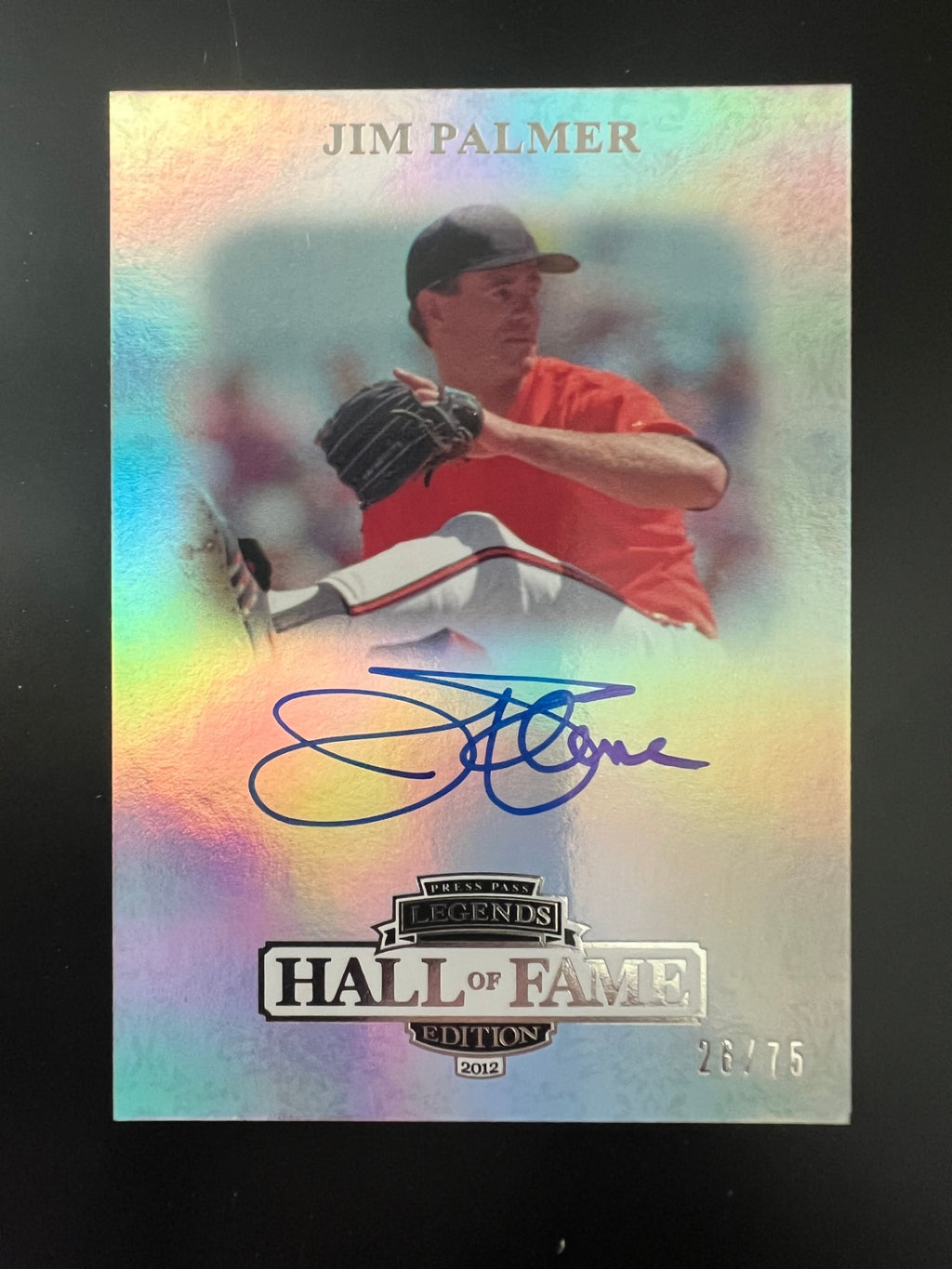 2012 Press Pass Legends HOF Jim Palmer ON-CARD AUTO Silver /75 Orioles #LG-JPA