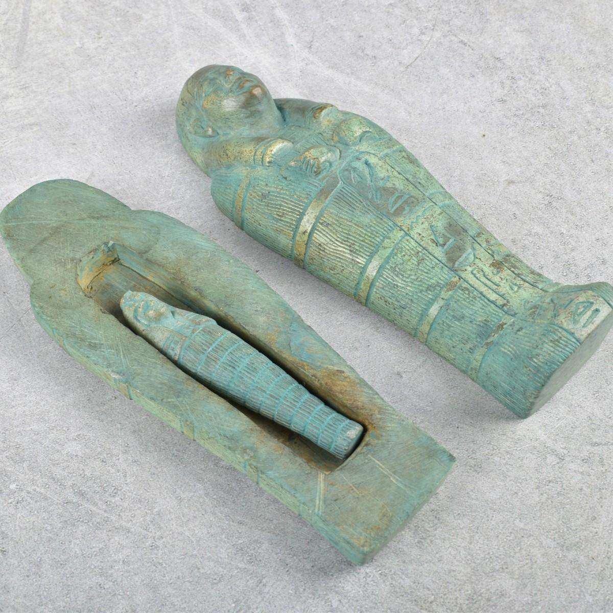 Vintage Egyptian Style Stone & Faience God/Goddess Collection (Set of 8)