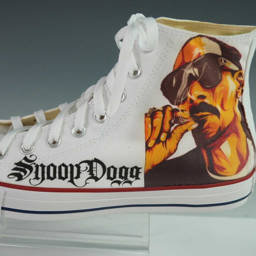 Converse Chuck Taylor High Top Snoop Dogg Custom Shoes White Mens 9 Womens 11