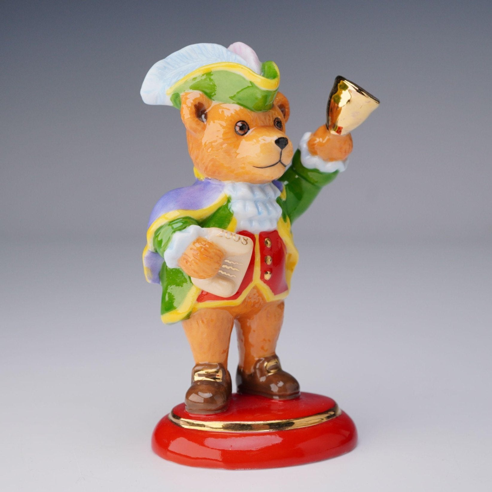 Halcyon Days Town Crier Teddy Bear 2003 Teddy of the Year Figurine Boxed