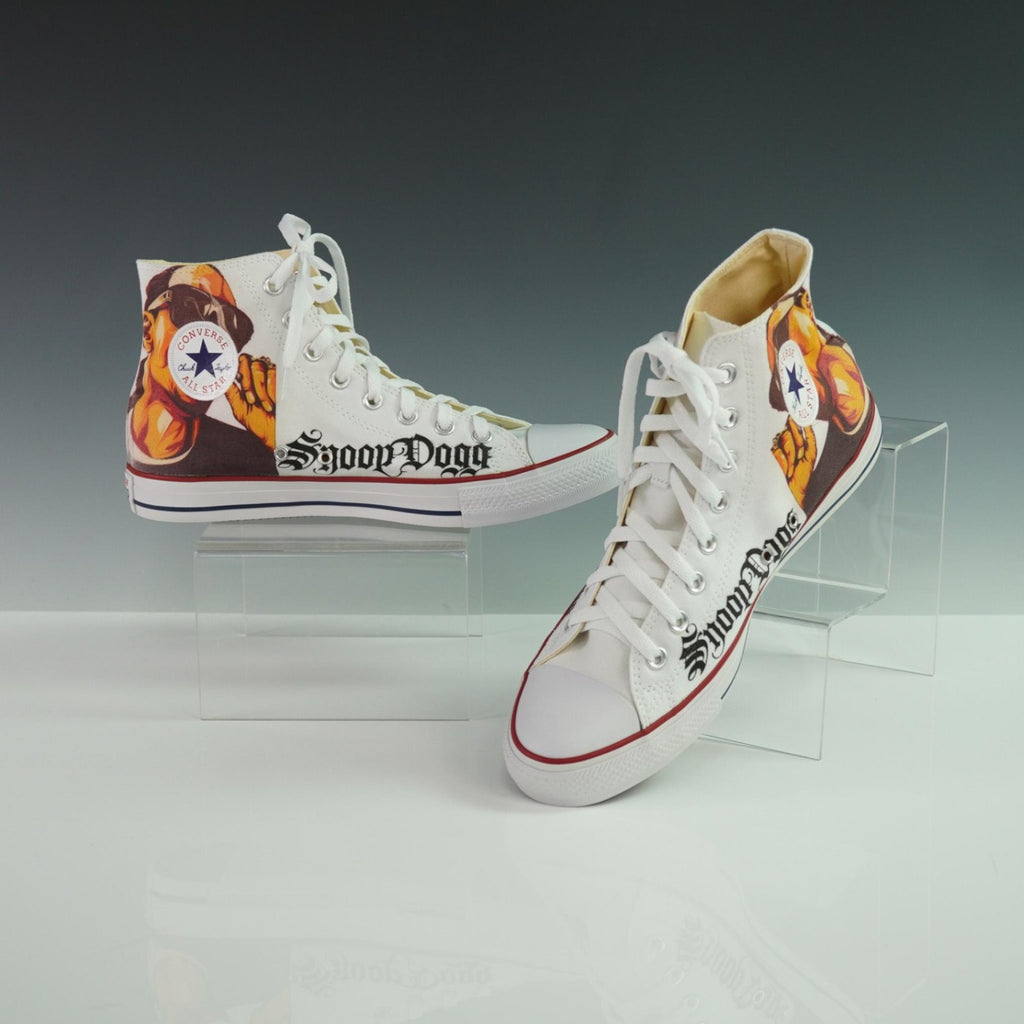 Converse Chuck Taylor High Top Snoop Dogg Custom Shoes White Mens 9 Womens 11