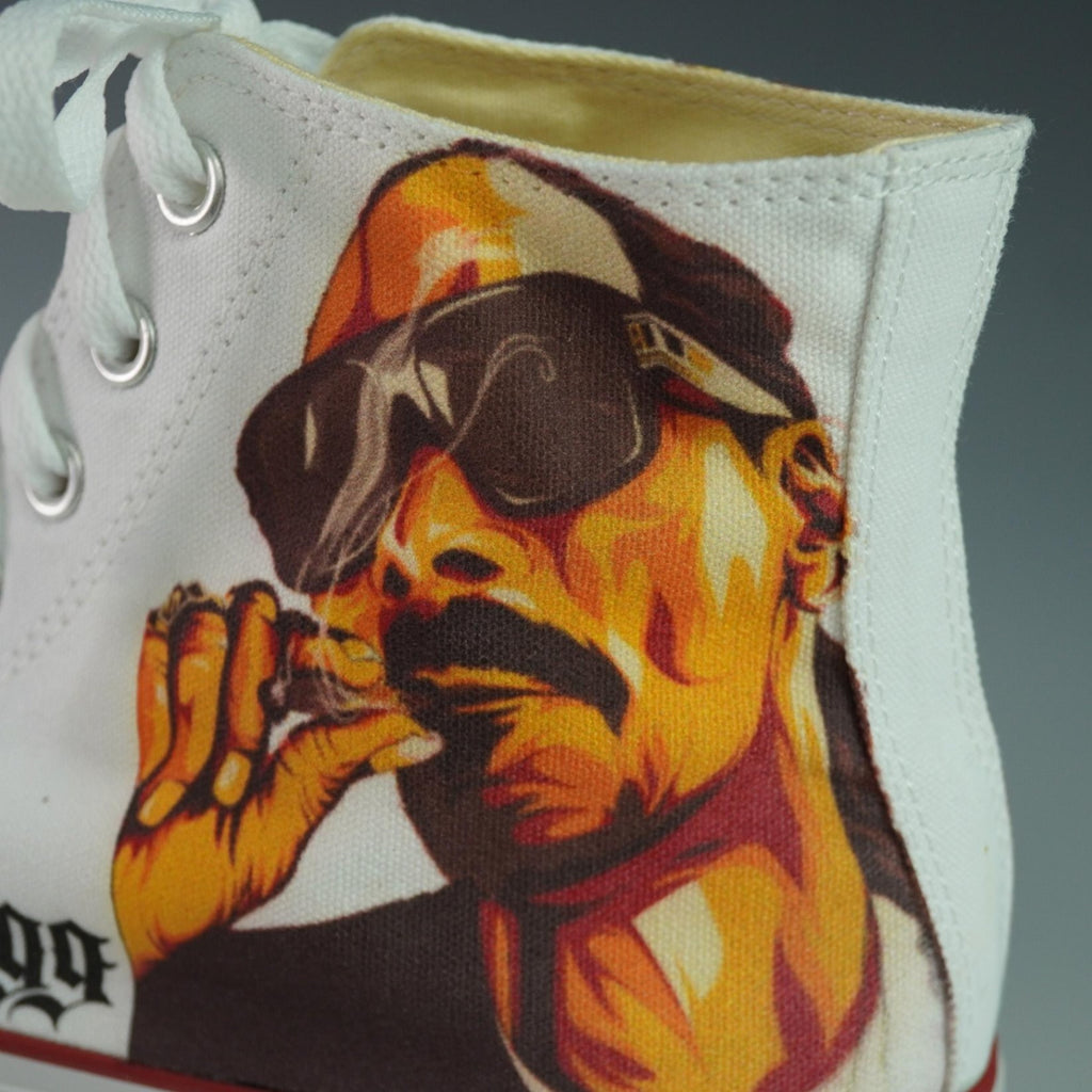 Converse Chuck Taylor High Top Snoop Dogg Custom Shoes White Mens 9 Womens 11