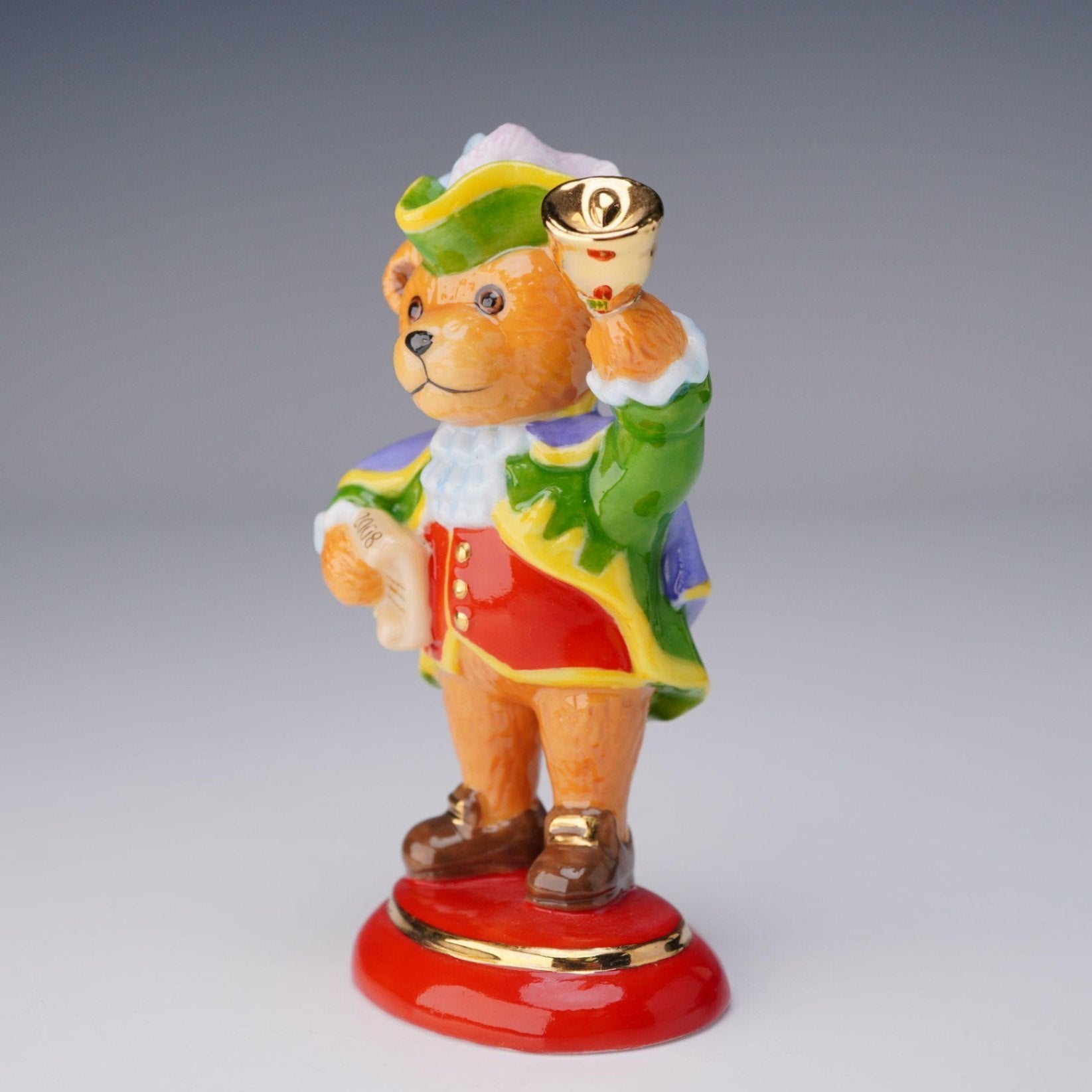 Halcyon Days Town Crier Teddy Bear 2003 Teddy of the Year Figurine Boxed