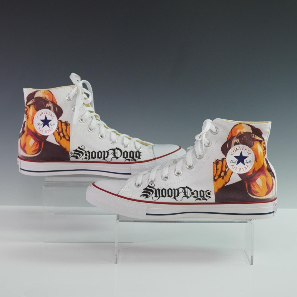Converse Chuck Taylor High Top Snoop Dogg Custom Shoes White Mens 9 Womens 11