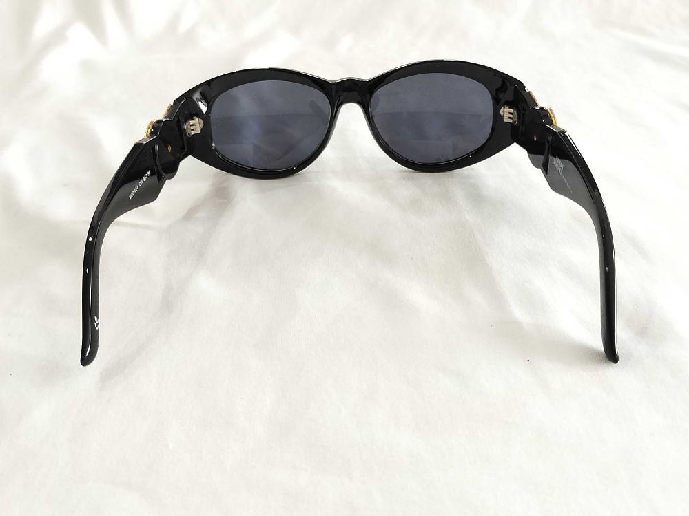Authentic Vintage Gianni Versace 424 Col 852 Biggie Sunglasses Black Medusa