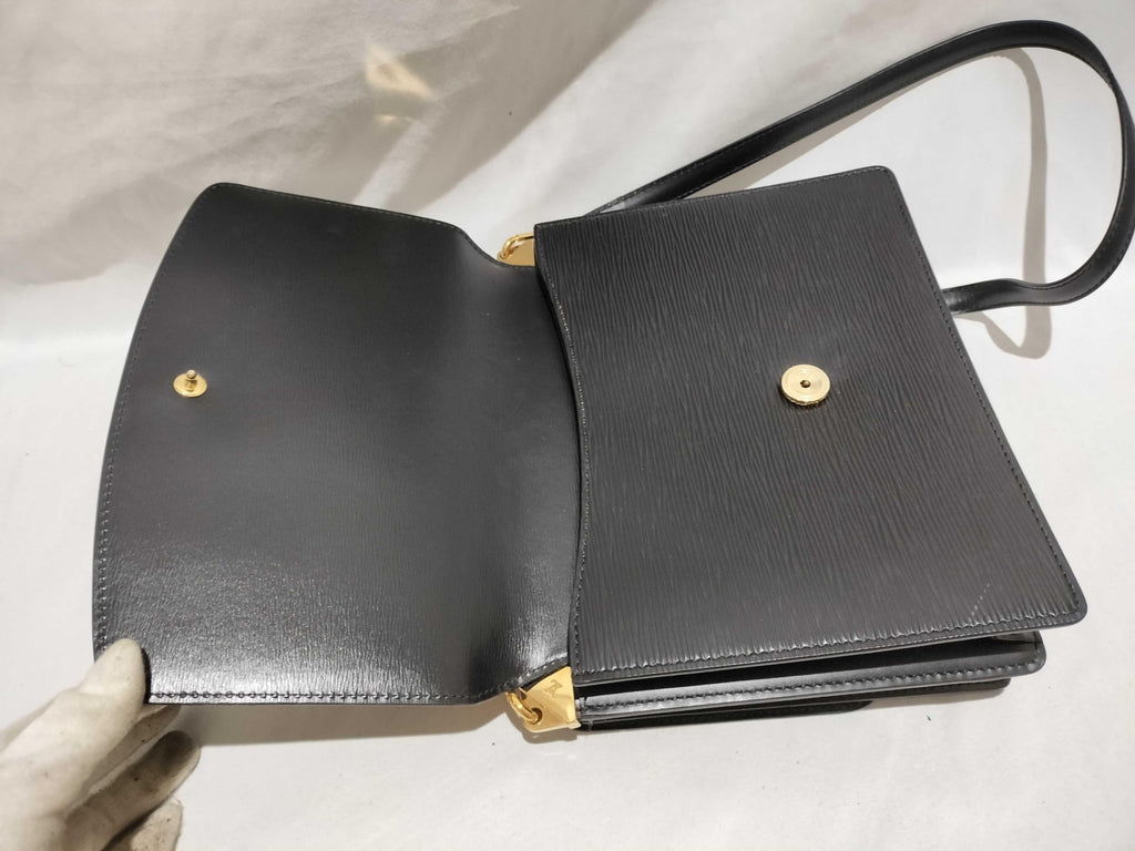 Authentic Louis Vuitton Grenelle M52362 Epi Leather Black Shoulder Bag