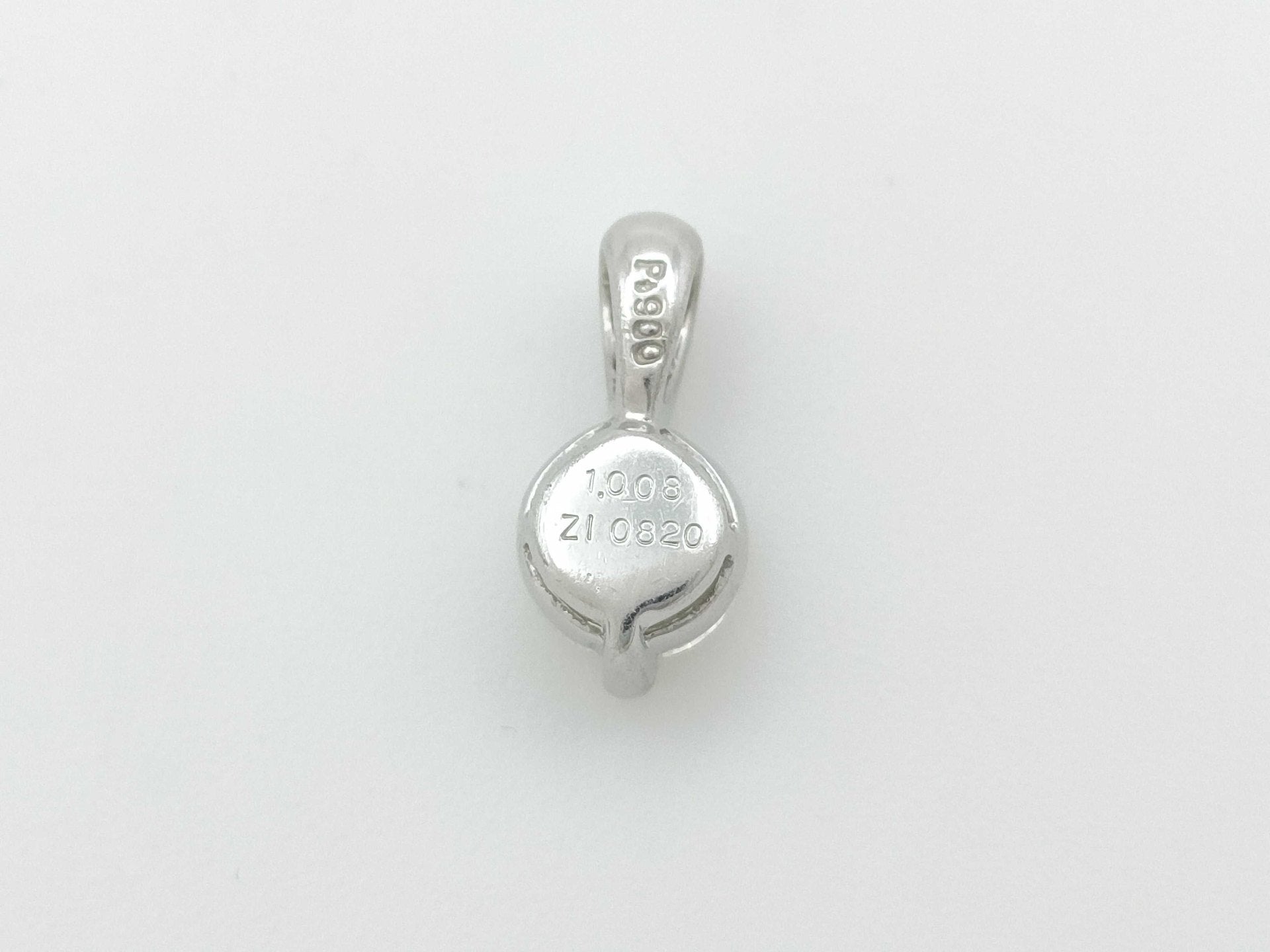 Authentic 1.008 Carat Natural Diamond Solitaire Pendant in Platinum